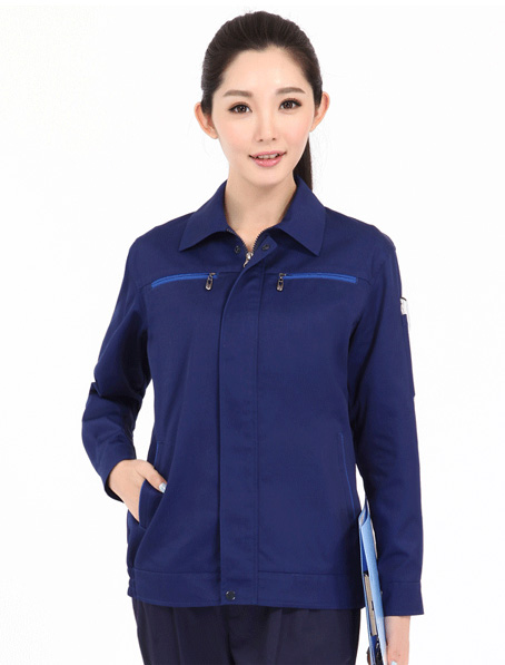 重慶定做長袖藏藍(lán)工作服