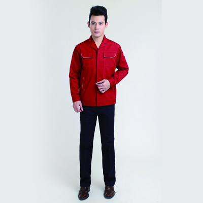 重慶紅色男士工作服外套上