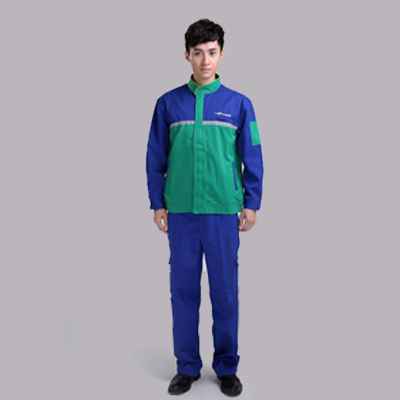 重慶藍綠色車間男式工作服